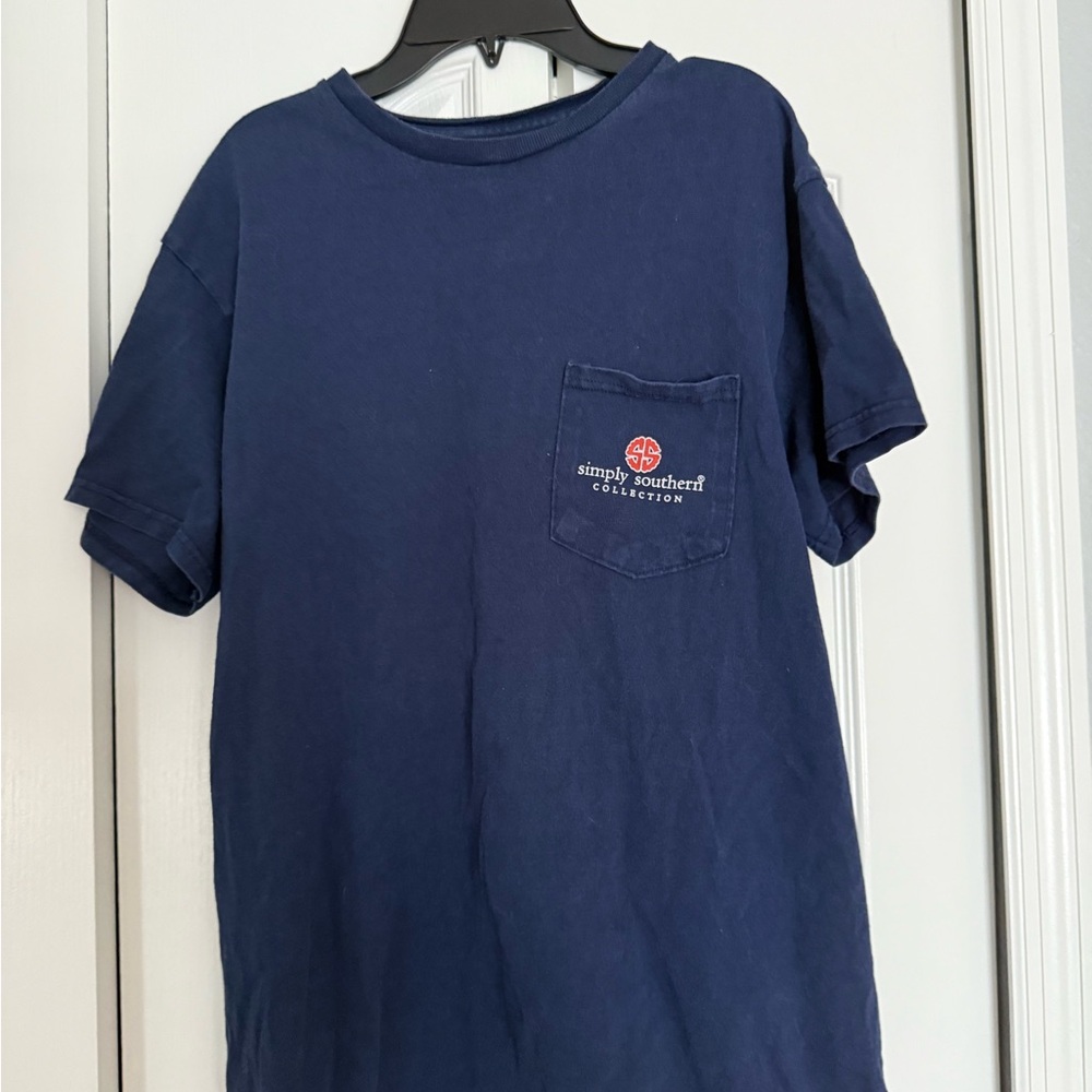 Simply Southern Navy Tee with Pocket